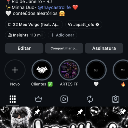 Conta do insta focada em jogos e vídeos de humor e diversos tipos de conteúdo