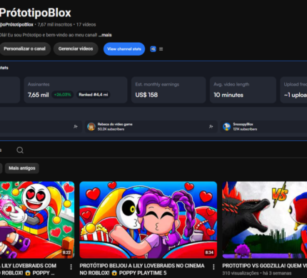 Canal de 7K de Inscritos de Roblox, CPM ALTO