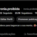 Conta Tiktok com 25 mil seguidores