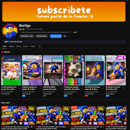 Conta Youtube espanhol
