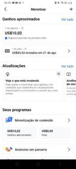 Página com Monetização de Conteúdo Liberada!