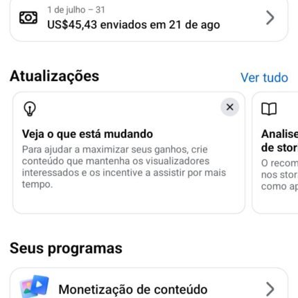 Página com Monetização de Conteúdo Liberada!