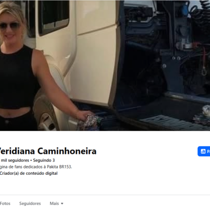 Página Veridiana Caminhoneira - 24k Seguidores