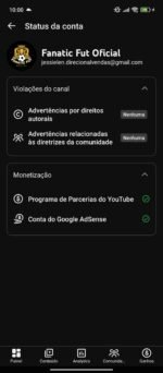 CANAL YOUTUBE MONETIZADO | 91K SUBS | (ACEITO OFERTA) +52 MILHÕES DE VIEWS | NICHO FUTEBOL| ALTA ENGAJAMENTO - Imagem 3