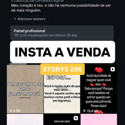 INSTA A VENDA com 359 mil seguidores