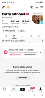 CONTA DO TIKTOK COM SHOP ATIVO +20,3K SEGUIDORES CURTIDAS (ENGAJAMENTO REAL)