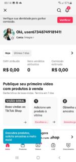 CONTA DO TIKTOK COM SHOP ATIVO +2,3K SEGUIDORES (ENGAJAMENTO REAL) - Imagem 2