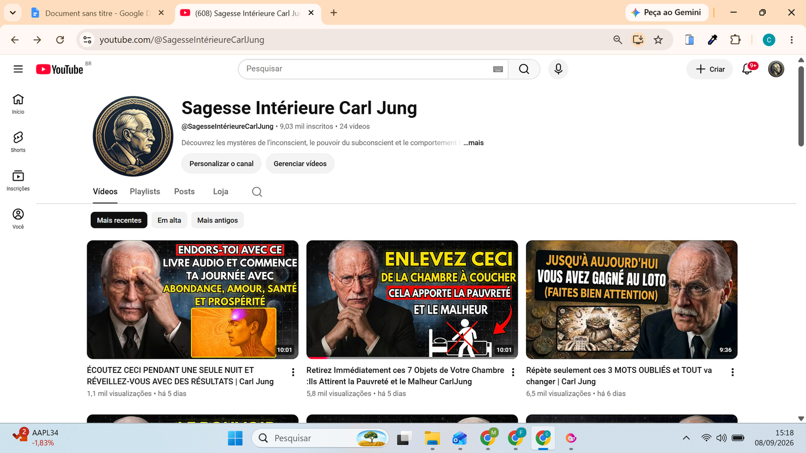 Captura de Tela (2) CANAL DARK FRANÇA MONETIZADO 9K INSCRITO - Imagem 1