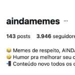CONTA DE MEMES INSTAGRAM ORGÂNICA COM SEGUIDORES BRASILEIROS 3.971 seguidores
