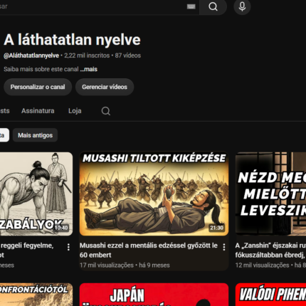 Canal de Desenvolvimento Pessoal (Húngaro) +2mil inscritos - Monetizado