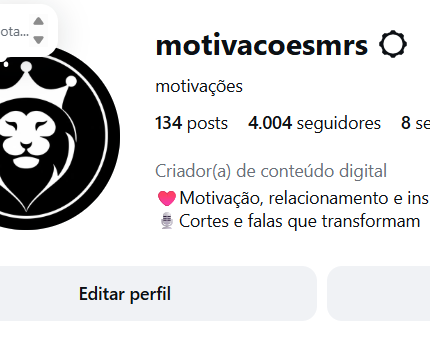 Instagram com 4 mil seguidores
