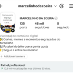 🚀PERFIL DO INSTAGRAM (46.0 mil seguidores & 10,6 MILHÕES de viws em 30D)