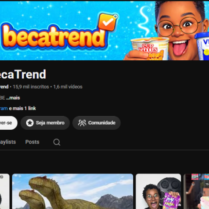 Canal Youtube 15.900 Inscritos