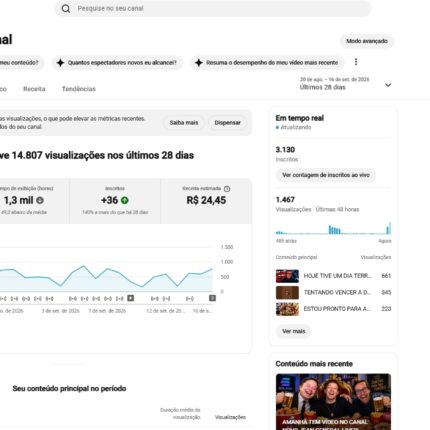 CANAL COM 3140 INSCRITOS MONETIZADO ADS LIBERADO!