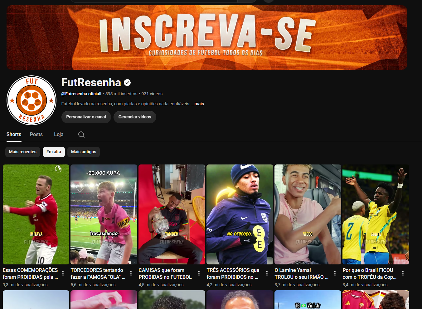 Capturar.PNG1 CANAL YOU MONET | 590K SUBS 👥|+220 MILHÃO VIEWS👀| FUTEBOL / SHORTS ⚽ - Imagem 1