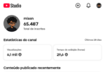🔥 CANAL DO YOUTUBE À VENDA COM 65 MIL INSCRITOS