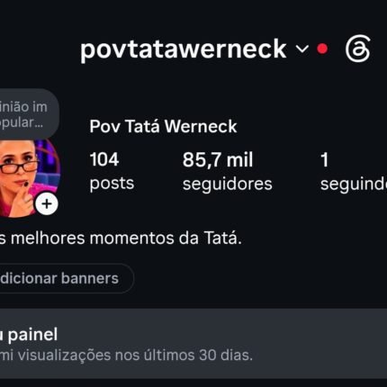 Perfil do instagram 85K ⚡