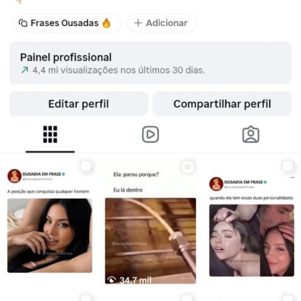 perfil do Instagram 341K de seguidores