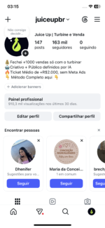 Conta Instagram Juice Up com 163 Mil Seguidores - Imagem 2