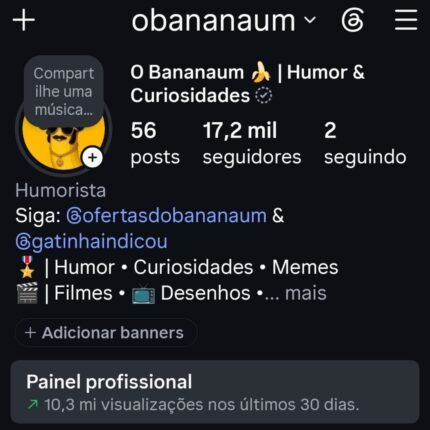 Conta no Instagram com 17 mil seguidores (e crescendo cada vez mais)