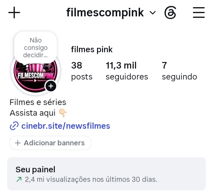 IMG_20260922_194405 Conta de Instagram 11 Mil Seguidores | Nicho: filmes e séries - Imagem 1
