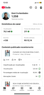 Conta YOUTUBE MONETIZADA 1.2k Inscritos - Imagem 3