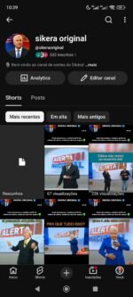 Canal do Youtube 332 Inscritos 100% brasileiros e reais