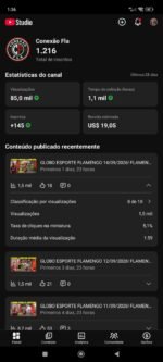 Canal YouTube Monetizado Nicho Notícias do Flamengo