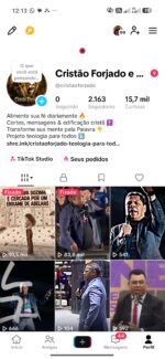 Conta do tik Tok viralizando nicho gospel pregações viralizado em 3 dias ganhando em média 100 seguidores por dia