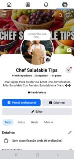 Página No Facebook Em Espanhol No Nicho De Receitas Saudáveis Semi Monetizada Com 44 Mil Seguidores Orgânicos e Milhões De Visualizações.