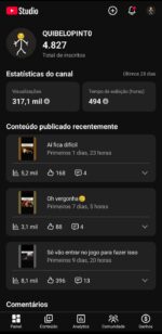 Canal do YouTube 4800 Inscritos
