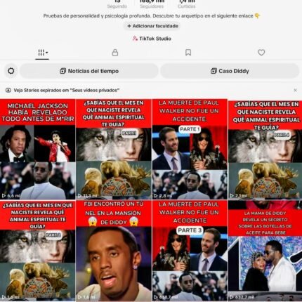 Tiktok espanhol com 168 mil inscritos