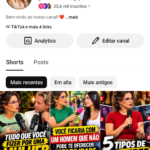 Canal de shorts no YouTube bem engajado