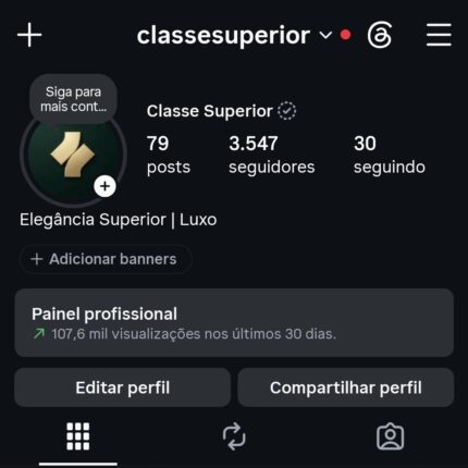 Instagram com 3500 Seguidores