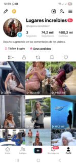 Conta TikTok Monetizada 74,2 mil mil Seguidores 480 mil curtidas bem engajada - Imagem 2