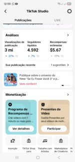 Conta TikTok Monetizada 74,2 mil mil Seguidores 480 mil curtidas bem engajada - Imagem 3
