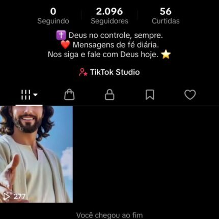 Conta TikTok Shop - 2.095 Mil Seguidores / Nicho Religião