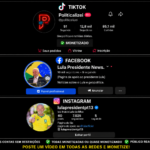 Combo 3 Contas, Nicho Politica, Instagram, Facebook e Tiktok