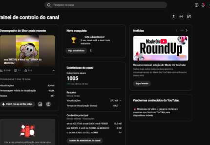 Canal Dark Sem Monetização Com 1k de inscritos (com apenas 3 videos)