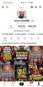 TikTok com 45 mil seguidores