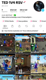 TIK TOK MONETIZADO COM 87 MIL SEGUIDORES