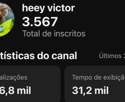Canal engajamento absurdo (pode solicitar monetização)