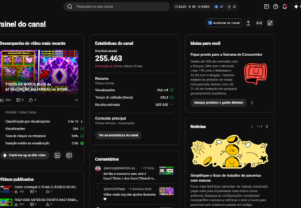 Canal do YouTube Monetizado Nicho Roblox/Games 255.000 Inscritos à venda