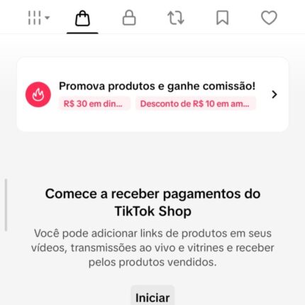 conta tiktok shop ativo