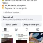 Conta Instagram de Memes e Humor — 8K Seguidores + 4,1M Views/Mês