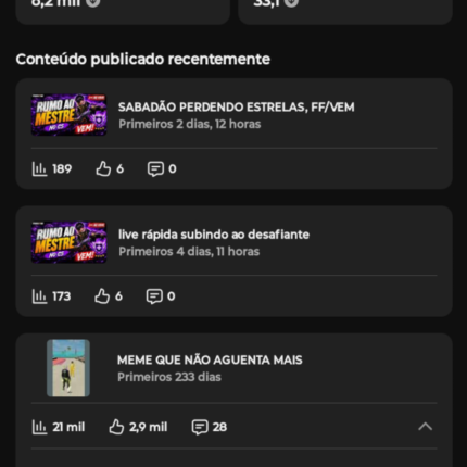 Canal 60K de inscritos FF