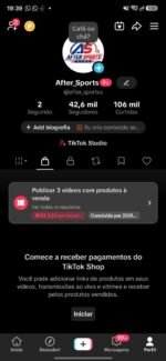 CONTA TIKTOK COM SHOP ATIVO + 42,6K DE SEGUIDORES MUITO ENGAJADA!!! (Oferta Imperdível)