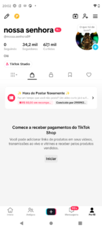 CONTA TIKTOK COM SHOP ATIVO + 34,2K DE SEGUIDORES MUITO ENGAJADA!!!! (Oferta Imperdível)