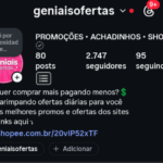 Instagram de Achadinhos