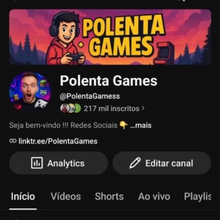 Canal do Youtube Monetizado com 217 mil inscritos - BRASILEIRO ( não tenho tempo para continuar )